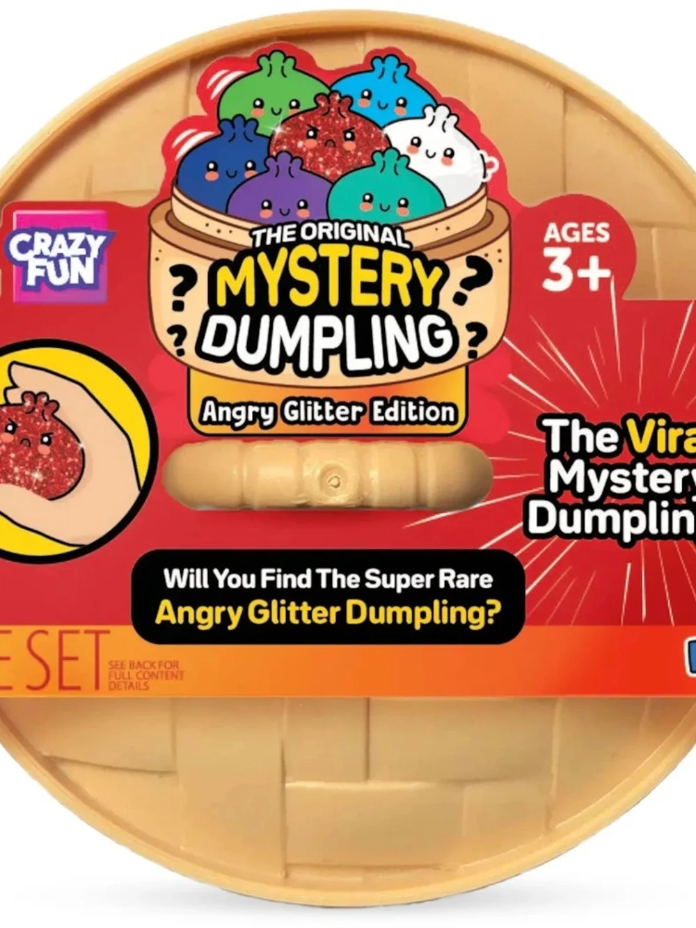 RMS Mystery Dumpling Angry Glitter Edition - Viral Bao Bun Fidget Toy